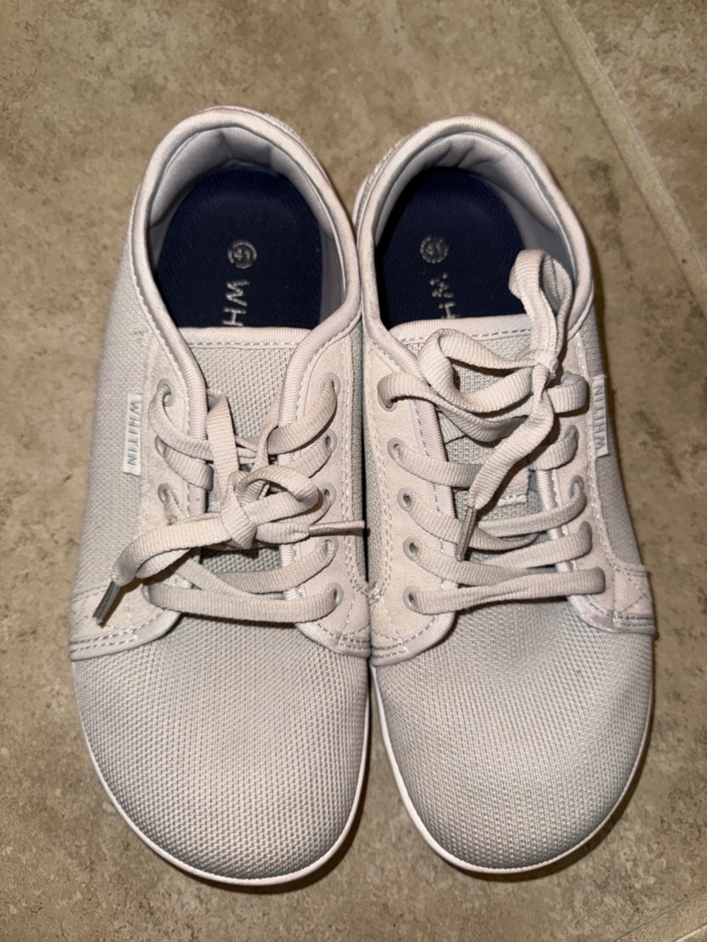 Casual Women's Lightweight Barefoot Sneakers in Light Gray - WHITIN